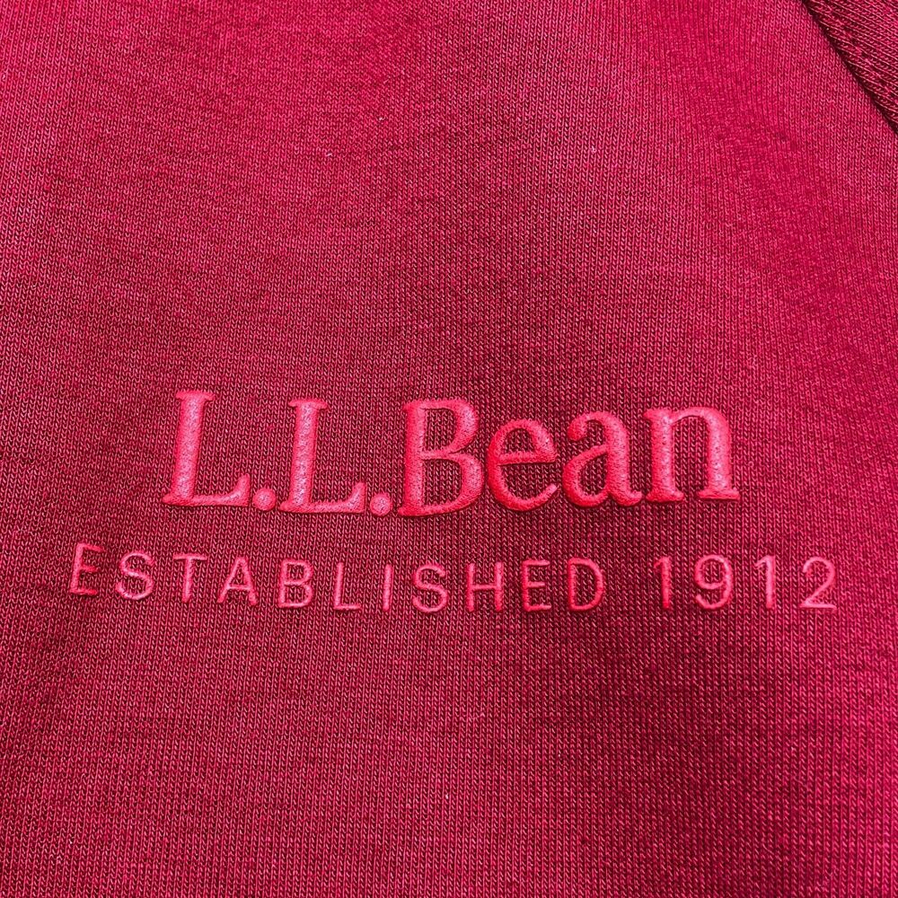 L.L. Bean Women's Cozy Pullover Sz L Hoodie Sweatshirt Dark Red Longer Length - Picture 5 of 7